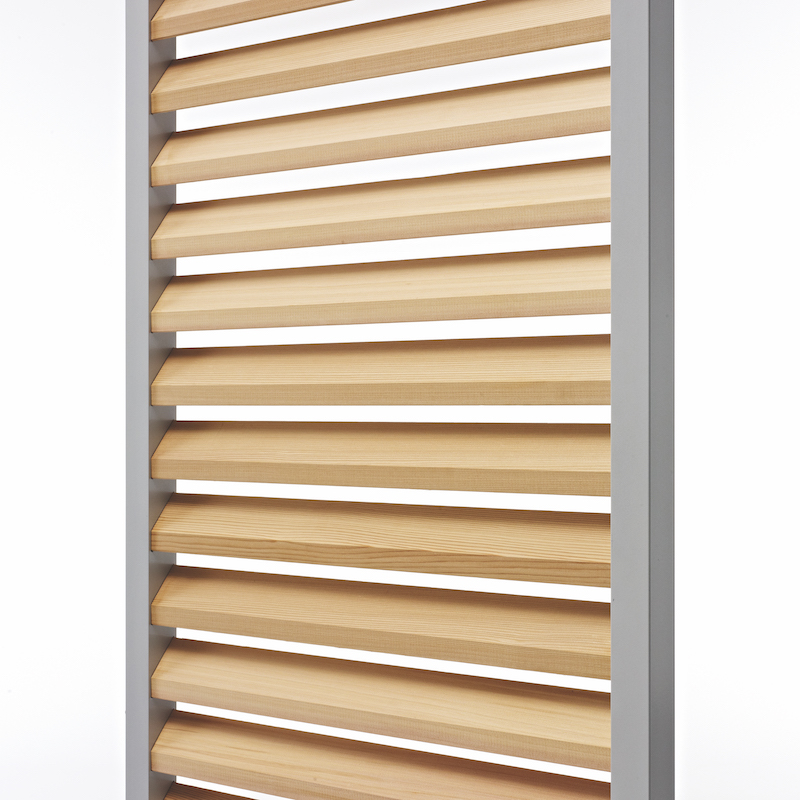 Protection solaire. Volet coulissant DucoSlide Luxframe cadre 40/40 Wood 70